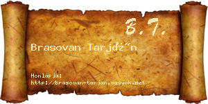 Brasovan Tarján névjegykártya